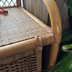 アンティーク　レトロ　ラタン　籐の画像