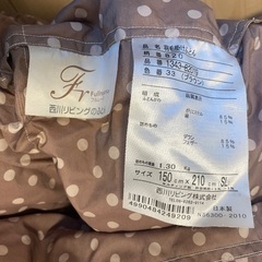 西川リビング　羽毛布団　シングルロングの画像