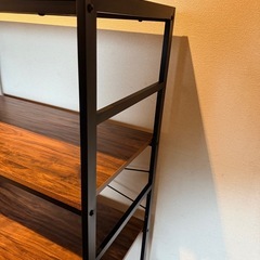 オープンシェルフ 4段 ブラウン・ブラックの画像