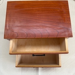 木製小物入れ 2段引き出しの画像