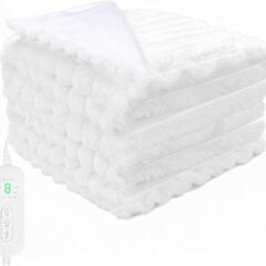 電気毛布 掛け敷き ブランケット ふわふわ もこもこ ふわとろ 洗える ダニの画像