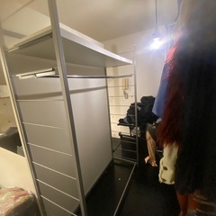 スチールラック　ワードローブの画像