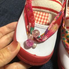 上履き草履　自作　七五三　お祭り　正月　16.0の画像