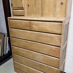 昭和レトロ　上置き付き　タンスの画像
