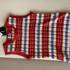 AZUL　マルチボーダーノースリーブニットの画像