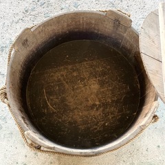昭和レトロ　木製　木樽　桶の画像