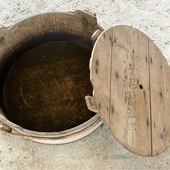 昭和レトロ　木製　木樽　桶の画像