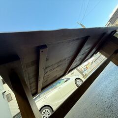 木製 ダイニングテーブル  脚取り外し可能 幅210cm×奥行96cmの画像