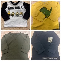 UNIQLO レギンスパンツ 90 十分丈 5本セット＆長袖4着の画像