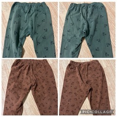 UNIQLO レギンスパンツ 90 十分丈 5本セット＆長袖4着の画像