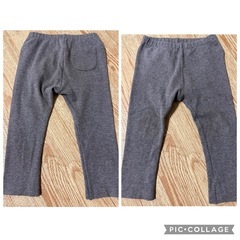 UNIQLO レギンスパンツ 90 十分丈 5本セット＆長袖4着の画像