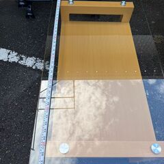 ガラステーブル 　リビングクリア天板　奥行64㎝×幅115㎝の画像