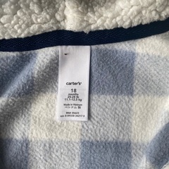 ジャンプスーツ　カーターズ　80 くま　チェックの画像