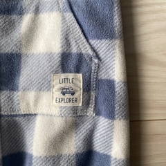 ジャンプスーツ　カーターズ　80 くま　チェックの画像