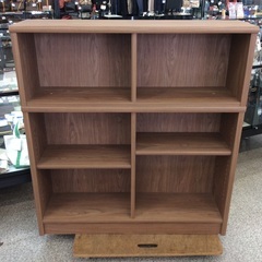 【上棚付き本棚】本棚　小島工芸 収納家具　サイドボード　キャビネット　オープンキャビネット　上棚付き　ブラウンの画像