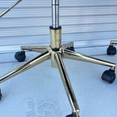 ASHEL ブリリアント 3脚 シャイニー ベロア キャスター ゴールド デスクチェア 回転チェア チェア 韓国風 mw0768の画像