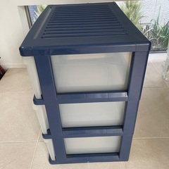 プラスチック3段収納ケースの画像