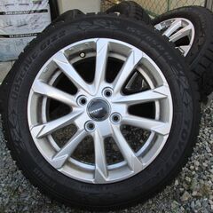 スタッドレスタイヤ　155/65R14　アルミホイル付き4本セットでの画像