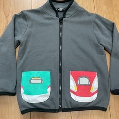 プラレール　新幹線　子供服　ベスト　トレーナー　の画像