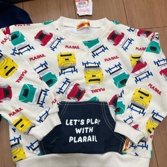 プラレール　新幹線　子供服　ベスト　トレーナー　の画像