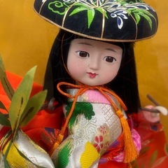 美品　日本人形　藤娘（ガラスケース）の画像