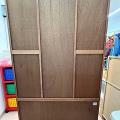 美原店 お得価格！ ガラスドア付き カップボード 食器棚 木製 インテリア　アンティークの画像