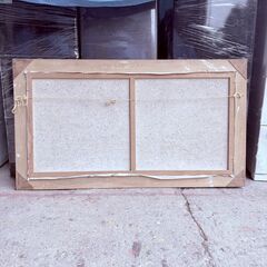 【‼️✨大幅値下げ✨‼️】絵画 美しい山と湖の風景画 ゴールド装飾フレーム付き（約140×70cm）の画像