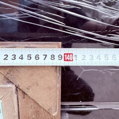 【‼️✨大幅値下げ✨‼️】🌳森と湖の風景画 木製額縁付き 約140×80cm 現状品の画像