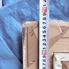 【❗️✨おしゃれアート✨❗️】⛵大型絵画 帆船と海の風景 約200×110cm 木製額縁付き 現状品の画像