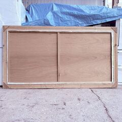 【❗️✨おしゃれアート✨❗️】⛵大型絵画 帆船と海の風景 約200×110cm 木製額縁付き 現状品の画像