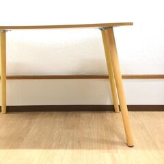 stp-3492　ワークデスク　幅100cm　デスク　机　パソコンデスク　シンプル　薄い　軽量　書斎　テーブル　勉強机　卓上　凹型　木目　事務の画像