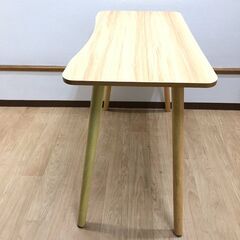 stp-3492　ワークデスク　幅100cm　デスク　机　パソコンデスク　シンプル　薄い　軽量　書斎　テーブル　勉強机　卓上　凹型　木目　事務の画像