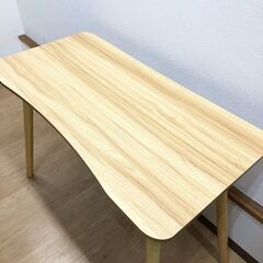 stp-3492　ワークデスク　幅100cm　デスク　机　パソコンデスク　シンプル　薄い　軽量　書斎　テーブル　勉強机　卓上　凹型　木目　事務の画像