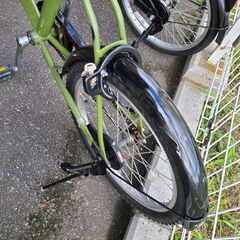 J1704【リユースのサカイ柏店】asahi　アサヒサイクル　ミニベロ　小径自転車　アプレミディ　6段変速　ダイナモライト　グリーン　★店頭にて試乗可★ 簡易クリーニング済　　 中古自転車 　流山市  松戸市 我孫子市 鎌ヶ谷市 船橋市 守谷市 取手市　参考価格31,900円の画像