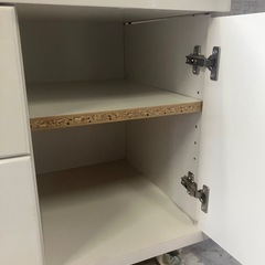 J549⭐️ホームテイスト　ガラス天板　キャスター付き　テレビボード　テレビ台の画像