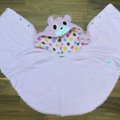 ミキハウス ベビー うさぎ耳フード付きポンチョの画像