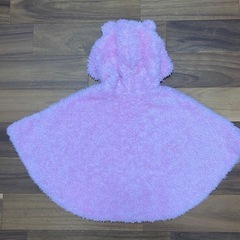 ミキハウス ベビー うさぎ耳フード付きポンチョの画像