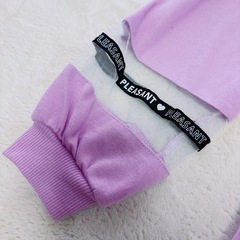 140cm BISKEE 紫色 長袖ワンピースの画像