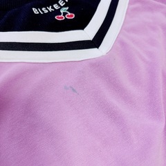 140cm BISKEE 紫色 長袖ワンピースの画像