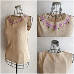 GRAY MAGIC/花ビーズタンクトップの画像