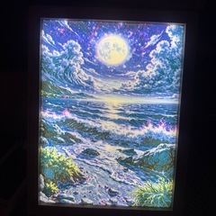 光る絵画ミラーの画像