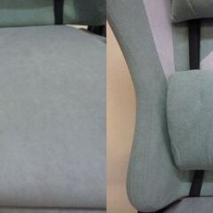 未使用/新品　カスタマイズ品　ゲーミングチェア スエード調 【ロゴなし】フットレスト付き 4Dアームレスト ハイバック 昇降式 リクライニング ロッキング ヘッドクッション 可動式 ランバーサポートの画像