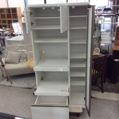 【古賀家具のキッチンボード】キッチンボード 古賀家具　KOGA レンジボード 食器棚 カップボード  幅89.5cm：ホワイトの画像
