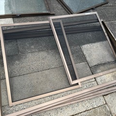 中古　TOSTEM　アルミサッシ　2セット　網戸付　2枚組 1070x1740の画像