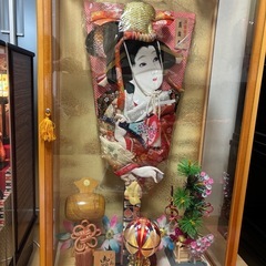 美品　大　ガラスケースの羽子板の画像