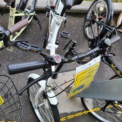 J1706【リユースのサカイ柏店】折りたたみ自転車　MOBI-CYCLE　6段変速　ホワイト　★店頭にて試乗可★ 簡易クリーニング済　　 中古自転車 　流山市  松戸市 我孫子市 鎌ヶ谷市 船橋市 守谷市 取手市　の画像