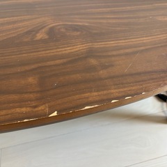 オーバルデザイン　楕円こたつローテーブル ブラウンの画像