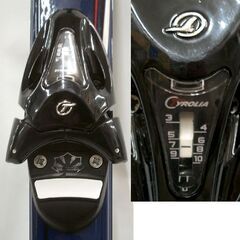 160cm カービングスキー 2点セット　板 アトミック carv C6 18 ブルー×レッド　ビンディング チロリア SL100　ジュニア・レディース☆ PayPay(ペイペイ)決済可能 ☆ 札幌市 豊平区 平岸 平岸店の画像