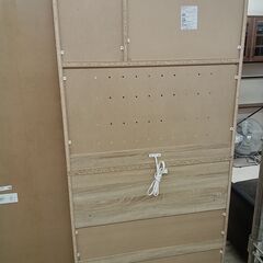 リユースのサカイ栃木店★ジモティ割あり★ ベガコーポレーション 食器棚 ベージュ W90×D41.2×H182.5 クリーニング済み TC11323の画像