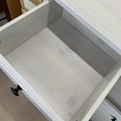 美原店 佐藤産業 POWRY ポーリー レンジ台 ホワイト ミドルレンジボード 木目調　キャビネットの画像